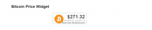 Bitcoin price widget